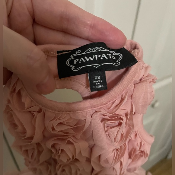 Pink Rosette Tulle Dog Dress. - Picture 2 of 3